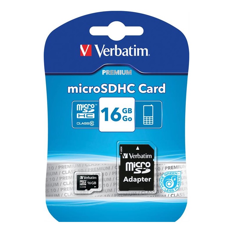 Billede af Verbatim 16GB SD-kort - Inkl. adaptor