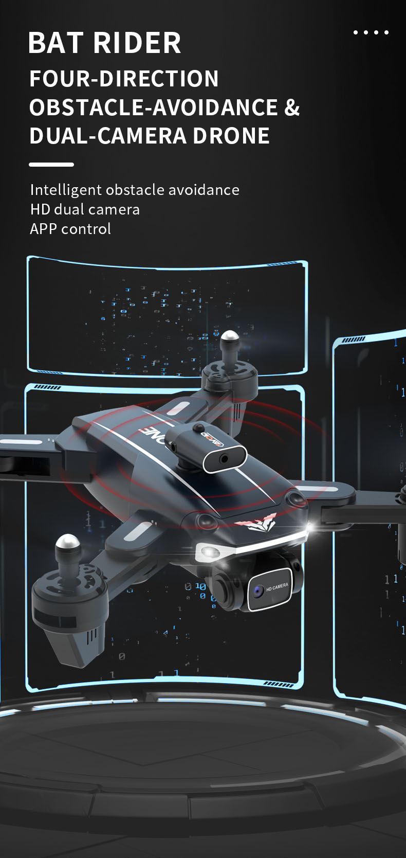 JJRC H109 - Dual 4K Gimbal cams og Forhindringssensorer - Billede 3