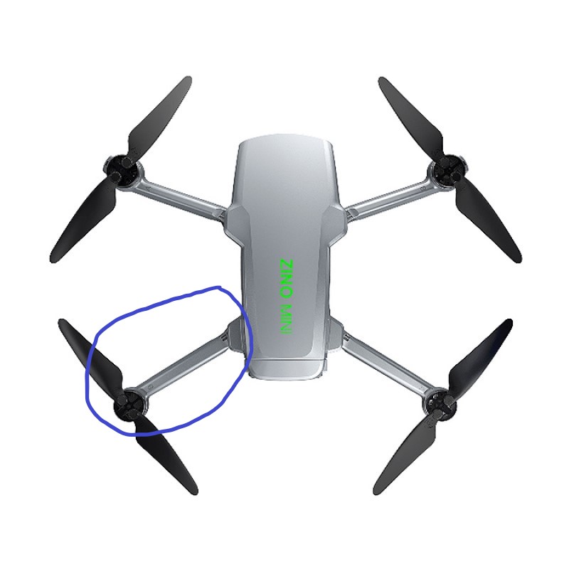 Billede af Hubsan Zino Mini Pro Venstre bagerste arm