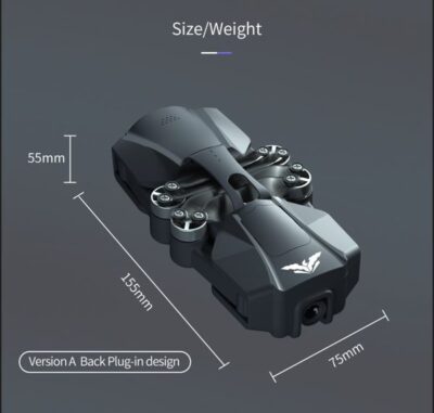 JJRC X22A weight and Sizes sammenfoldet
